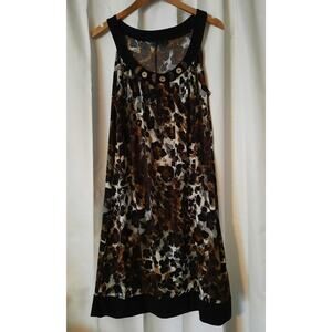 New Directions Sleeveless Animal Print Dress Size XL